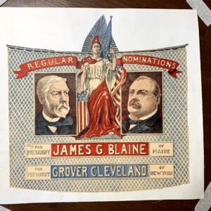 James G. Blaine and Grover Cleveland (1884) 13"x13" US Presidential Campaign Poster LB