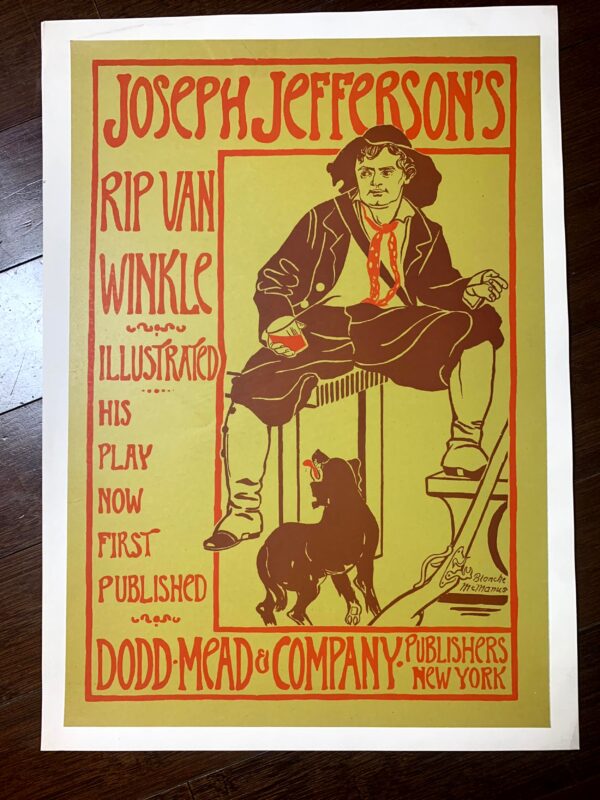Joseph Jefferon's Rip Van Winkle - Art by McManus (1923) 13.25"x19.25" US Magazine Advertising LB