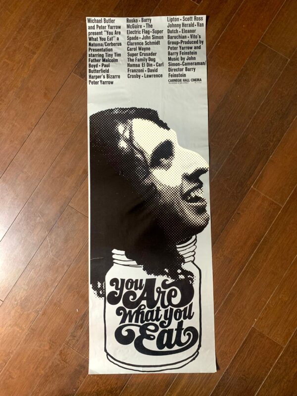 Tiny Tim - You Are What You Eat (1961) 13"x37.5" US Movie Poster