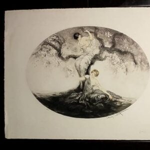 Blossom Time By Louis Icart (1920) 25.8”x20” French Lithograph Print Signed And Stamped