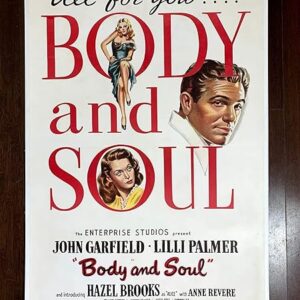 Body & Soul - James Garfield - B (1947) US One Sheet Movie Poster LB