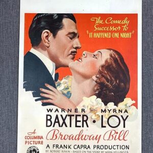 Broadway Bill - Baxter & Loy (1936) US Insert Movie Poster LB