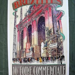 Bruxelles (1925) 25.5x38.5 Belgian World's Fair Poster LB
