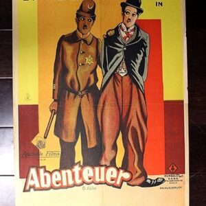 Charlie Chaplin, Abenteuer (1929) 28x18.5 French Movie Poster LB