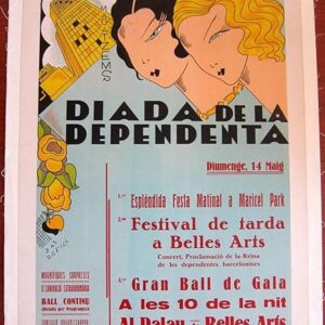 Diada De La Dependenta - Art By Bas Bofill (1928) Spanish Advertising Poster LB