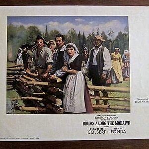 Drums Along The Mohawk - Colbert & Fonda (1939) US Mini Window Card Movie Poster