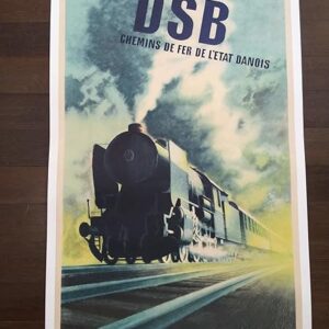 Dsb Trains - Art By Aage Rasmussen (1937) 24.25x39.25 Danish Travel Poster LB