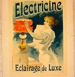 Electricine - Art By Lucien Baylac (1895) 34.75x49 French Poster LB