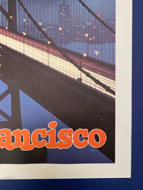Santa Fe Railroad - San Francisco - Art by Don Percival (1950) 18.25" x 24" US Travel Poster - LB & Matte - Image 4