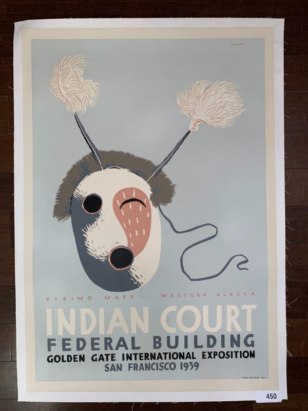 Indian Court Federal Building - Art by Louis Siegriest (1939) 25x36 US Advertising Poster LB