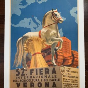 Fiera Internazionale - Art by Ernesto Amos Tomba (1949) 27.25x39.25 Italian Festival Poster LB