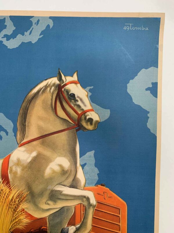 Fiera Internazionale - Art by Ernesto Amos Tomba (1949) 27.25x39.25 Italian Festival Poster LB - Image 3