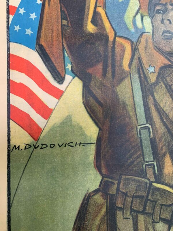 Per la Liberta e la Civalta - Art by Dudovich (1917) 39.25x54.25 Italian WWI Poster LB - Image 7