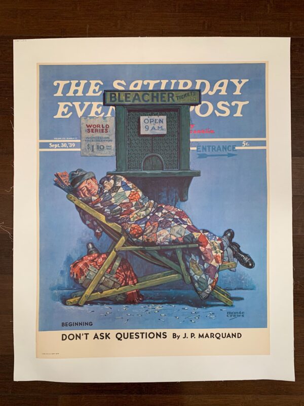 Saturday Evening Post - Art By Monte Crews (1939) 22x28 US Newstand Poster