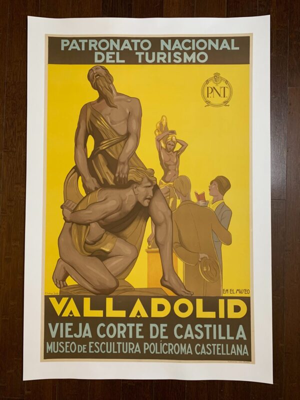 Valladolid - Art By Art Eduardo Santonja Rosale (1929) 25x39 Spanish Travel Poster LB