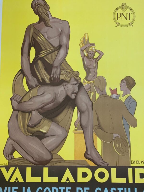 Valladolid - Art By Art Eduardo Santonja Rosale (1929) 25x39 Spanish Travel Poster LB - Image 4