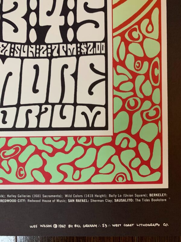 Otis, Rush, Mothers Of Invention - Fillmore Bg-53 1st Issue (1967) 13.375x22.5 US Music Poster - Image 6