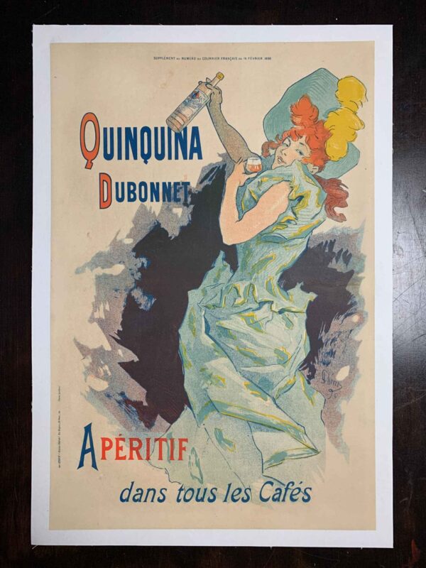 Quinquina Dubonnet - Cheret (1896) 14.75x22.75 French Advertising Poster LB
