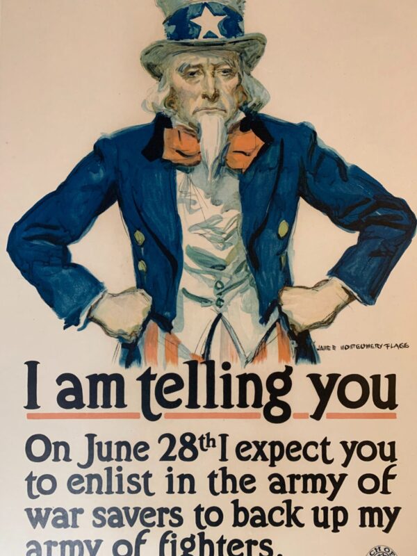 Uncle Sam - Art By James Montomery Flagg (1917) 20.125x30 US WWI Enlistment Poster - Image 6