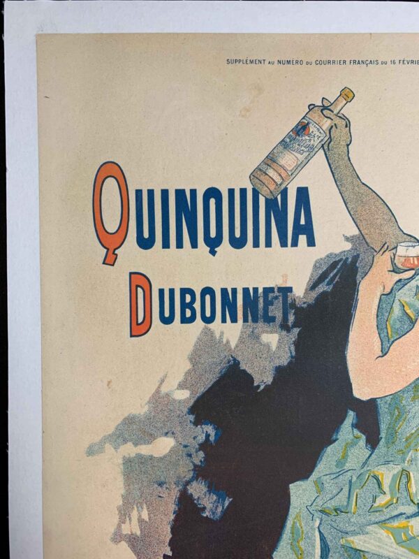 Quinquina Dubonnet - Cheret (1896) 14.75x22.75 French Advertising Poster LB - Image 3