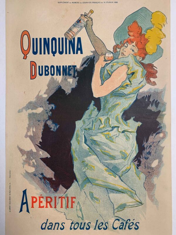 Quinquina Dubonnet - Cheret (1896) 14.75x22.75 French Advertising Poster LB - Image 6