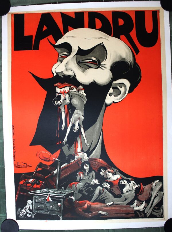 Landru (1920) 31.75x43 Dutch Stage Production Poster LB - Image 2