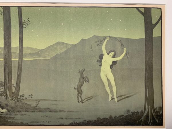Nymphe Dansant - Paul Emile Berthon (1899) 12x24 French Lithograph - Image 4