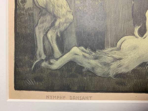 Nymphe Dansant - Paul Emile Berthon (1899) 12x24 French Lithograph - Image 5