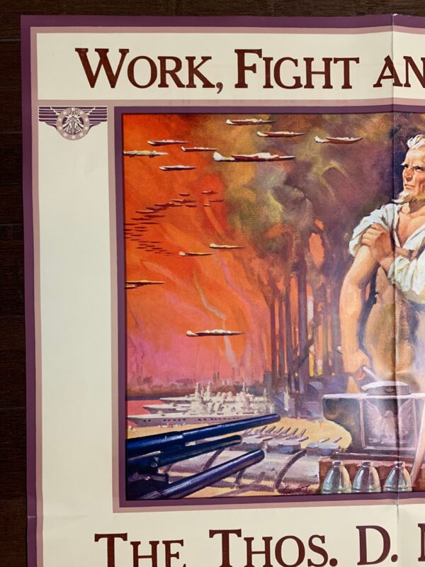 United We Stand Calendar (1943) 36 x 41 Rare US Salesman Sample WWII - Image 2