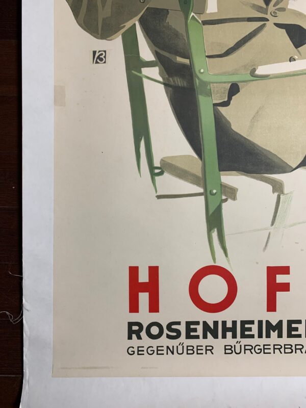 Hofele Clothing - Art by B (1930's) 33x47.5 German Advertising Poster LB - Image 3