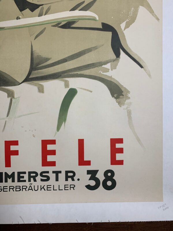 Hofele Clothing - Art by B (1930's) 33x47.5 German Advertising Poster LB - Image 4