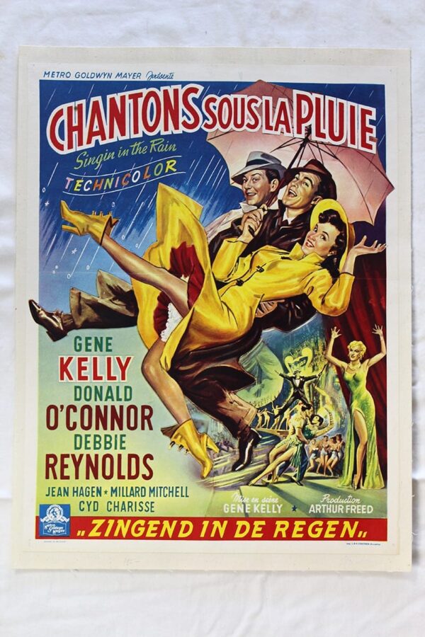 Singin' In The Rain (Chantons Sous La Pluie) (1952) Belgian 14x22 Movie Poster LB