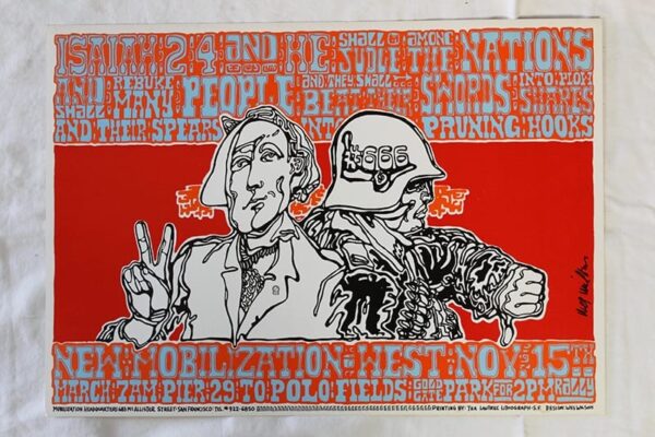 New Mobilization West Demonstration (1966) 14x20 US Vietnam War Protest Poster