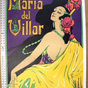 Maria Del Villar - Art By Leon Astruc (1925) 40.9x30.7 French Theater Poster LB