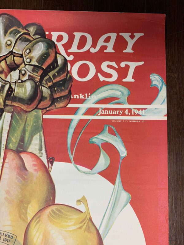 Saturday Evening Post - Art Leyendecker (1941) 27.5x43 US Newstand Poster - Image 2