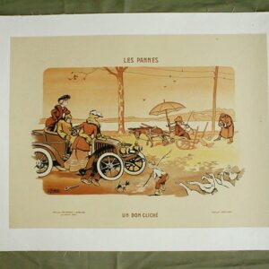 Les Pannes Un Bon Cliche - Art By Ernest Montaut (1903) 18x24 French Advertising Poster LB