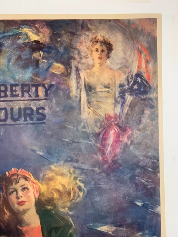 Fly for Her Liberty - Art by Christy (1944) 25x38 US WWII War Poster LB - Image 3