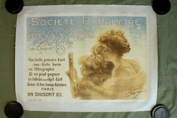 Societe Populaire - Art By Maurice Neumont (1908) 18x26 French Advertising Poster LB
