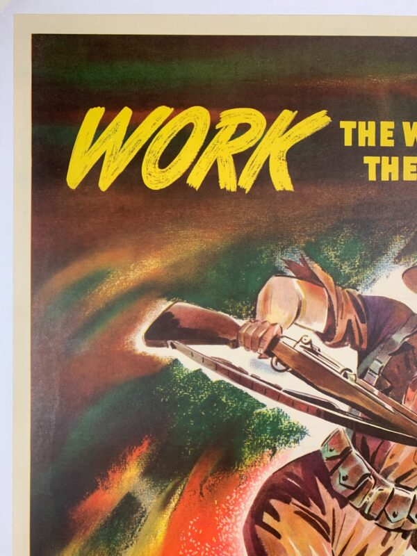 Work the Way They Fight (1943) 31.125x40 US WWII Poster LB - Image 2