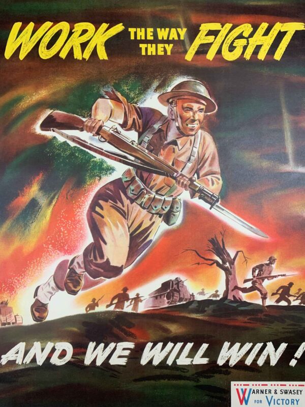 Work the Way They Fight (1943) 31.125x40 US WWII Poster LB - Image 6