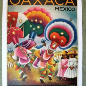 Oaxaca Mexico - Art By Miguel Covarubbias (1950's) 27.25x36.75 Mexican Travel Poster LB