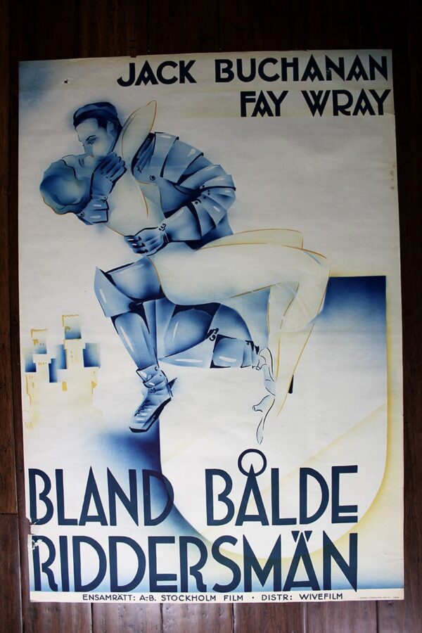 When Knights Were Bold (1936) 27x39.25 Swedish Movie Poster
