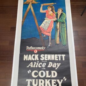 Cold Turkey - Mack Sennett (1925) US Silent Three Sheet movie Poster LB