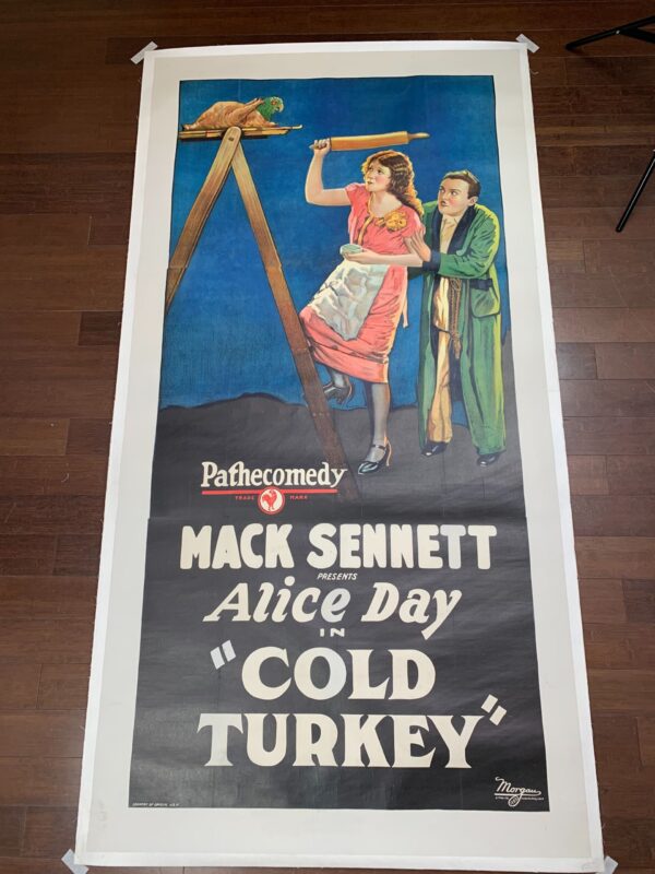 Cold Turkey - Mack Sennett (1925) US Silent Three Sheet movie Poster LB