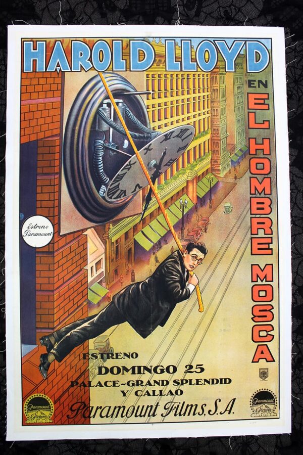 Safety Last - Harold Lloyd (1923) 29.25x43.25 Argentine Movie Poster LB