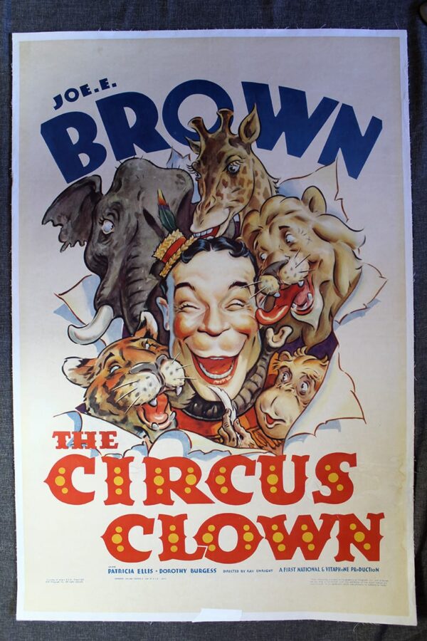 The Circus Clown - Joe E. Brown (1934) US One Sheet Movie Poster LB