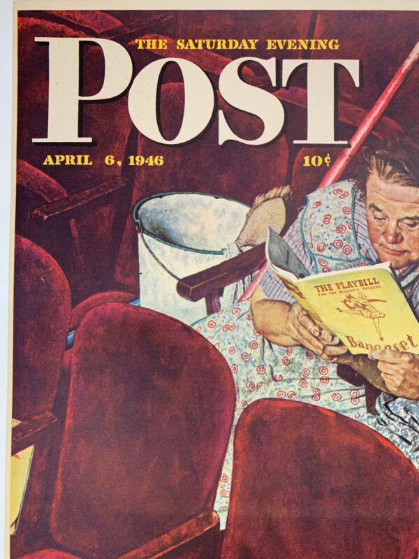 Saturday Evening Post - Norman Rockwell (04/06/46) 21.75 x 28.5 US Newstand Poster LB - Image 2