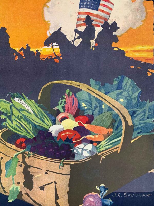 Food is Amunition - John Emmet Sheridan LB (1918) 17.875x27.5 US WWI Poster - Image 7
