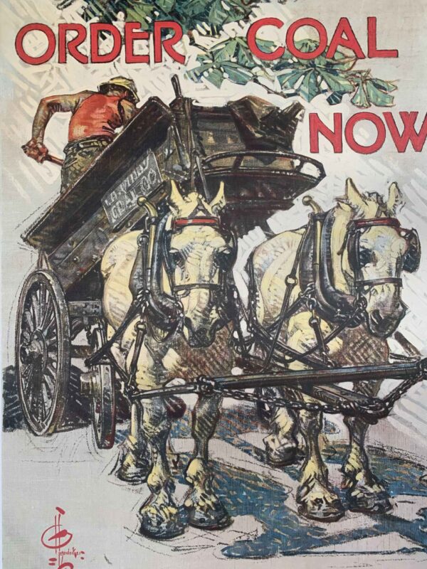 Order Coal Now - Art by Leyendecker (1914) 20x29.25 US WWI Poster LB - Image 6