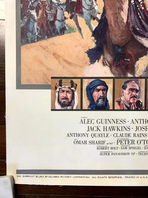Lawrence Of Arabia (1962) US 1 SH Movie Poster LB - Image 5